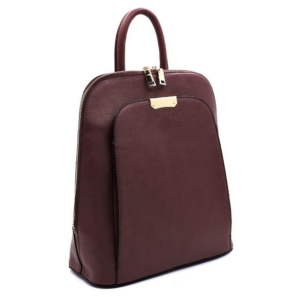 Backpack Beauty with wallet In Burgundy - Picture 3 of 10